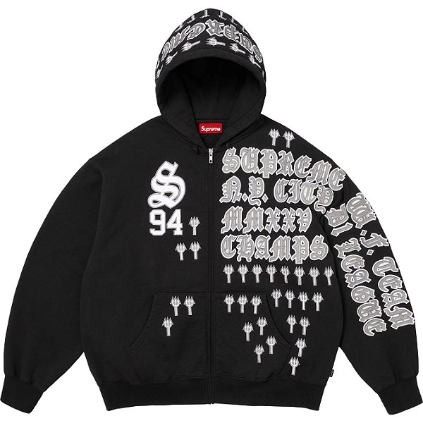 SUPREME - Moletom League Champs Zip Up "Preto" -NOVO-