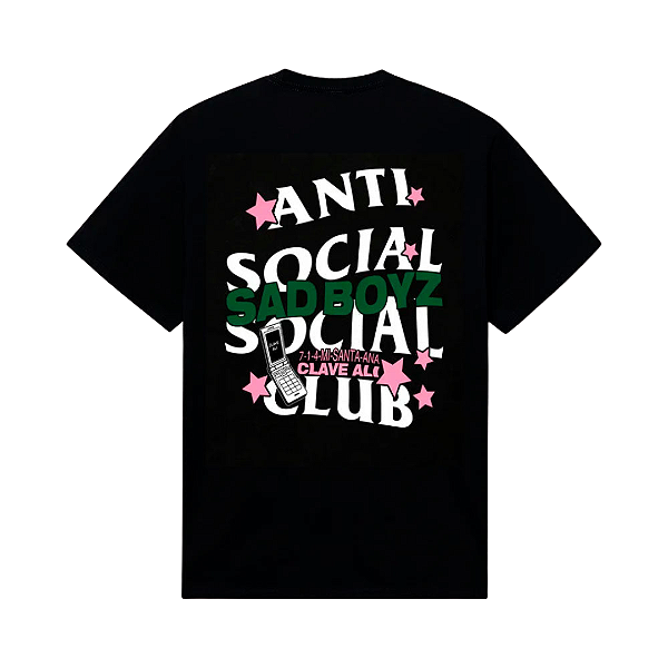 ANTI SOCIAL SOCIAL CLUB x SADBOYZ - Camiseta Clave Ali "Preto" -NOVO-