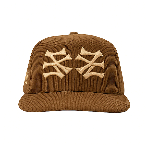 # OMA DESIGN STUDIOS - Boné NY NY Corduroy "Marrom/Creme" -NOVO-