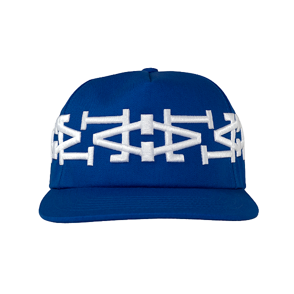 OMA DESIGN STUDIOS - Boné LA LA Crown Curved Brim "Azul/Branco" -NOVO-
