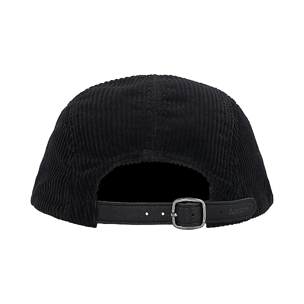 SUPREME - Boné Corduroy Camp FW25 "Preto" -NOVO-