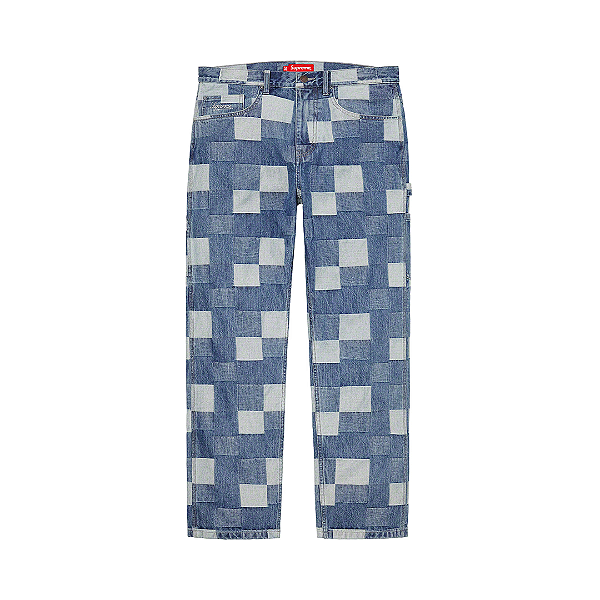 SUPREME - Calça Patched Painter SS21 "Denim" -NOVO-