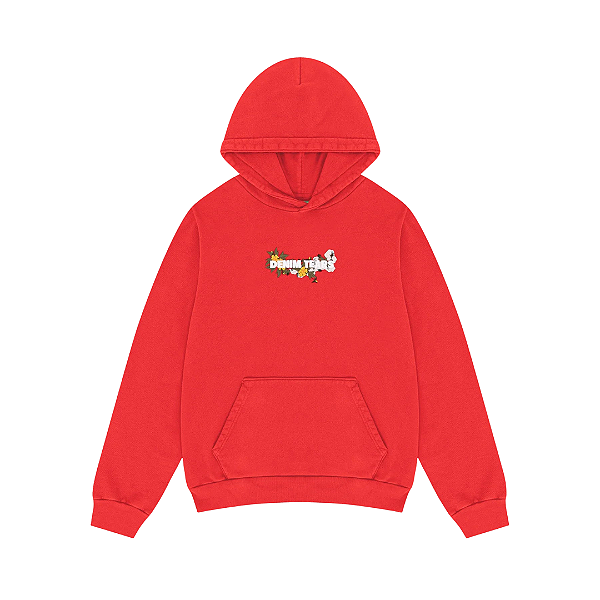 DENIM TEARS - Moletom Embroidered Floral "Vermelho" -NOVO-