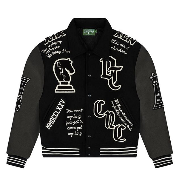 DENIM TEARS - Jaqueta Grandmaster Varsity "Preto" -NOVO-