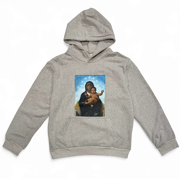 DENIM TEARS - Moletom in The Arms of The Black Madonna "Cinza" -NOVO-