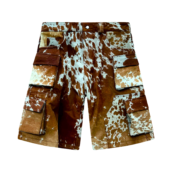 NYRVA - Bermuda Utility Cowhide Leather "Bege/Branco" -NOVO-