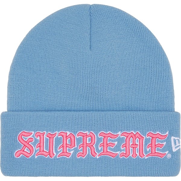 SUPREME x NEW ERA - Touca Old English "Azul" -NOVO-