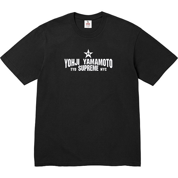 SUPREME x YOHJI YAMAMOTO - Camiseta Star "Preto" -NOVO-