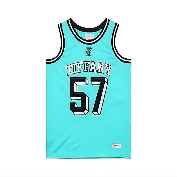 TIFFANY & CO x NBA x MITCHELL & NESS - Regata Jersey Basketball "Azul Tiffany" -NOVO-