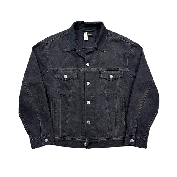 BALENCIAGA - Jaqueta Embroidered Denim "Preto" -NOVO-