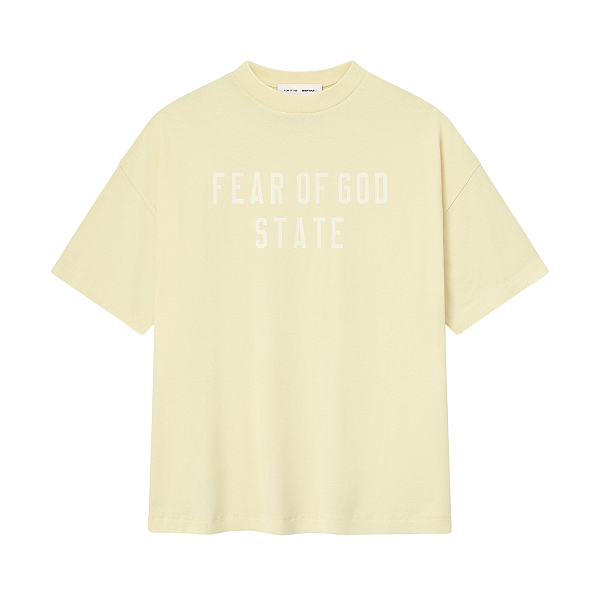 FEAR OF GOD - Camiseta Essentials Heavy Crewneck "Garden Yellow" -NOVO-