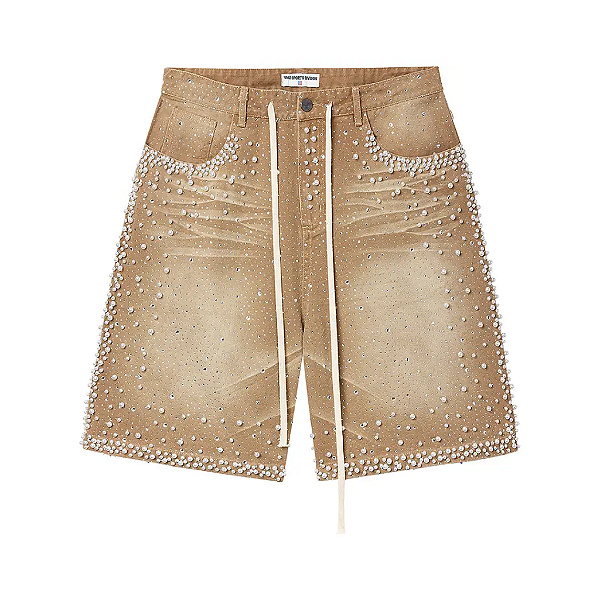 VALE LIVES FOREVER - Bermuda Sand Storm Jorts "Bege" -NOVO-