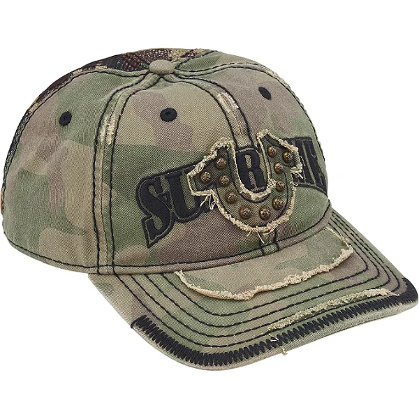 SUPREME x TRUE RELIGION - Boné 6-Panel Mesh Back "Camo Verde" -NOVO-