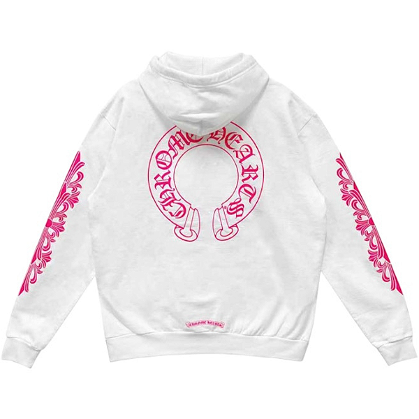 CHROME HEARTS - Moletom Horseshoe Floral "Branco" -NOVO-