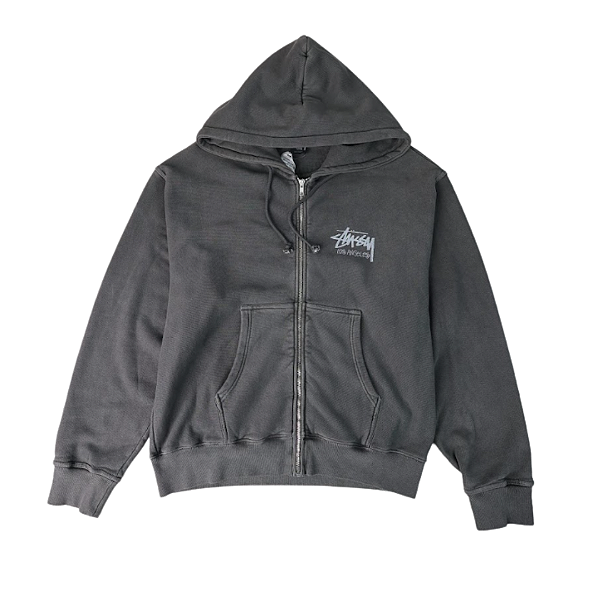 STUSSY - Moletom Los Angeles Zip Up "Cinza" -NOVO-