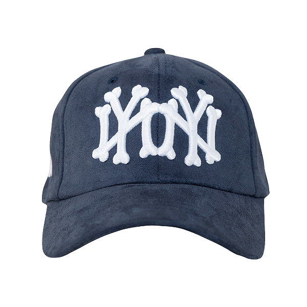OMA DESIGN STUDIOS - Boné NY NY Bones Suede "Azul Escuro" -NOVO-