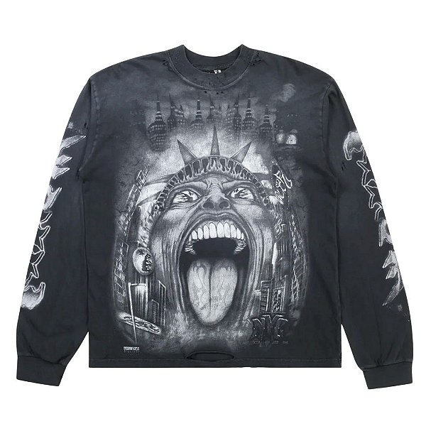 HELLSTAR - Camiseta Manga Longa Phantom of Liberty "Preto" -NOVO-