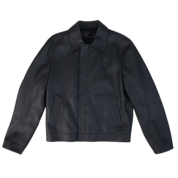 LOUIS VUITTON - Jaqueta de Couro "Black Monogram" -USADO-
