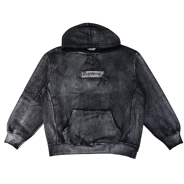 SUPREME x MAISON MARGIELA - Moletom Foil Box Logo "Preto" -USADO-