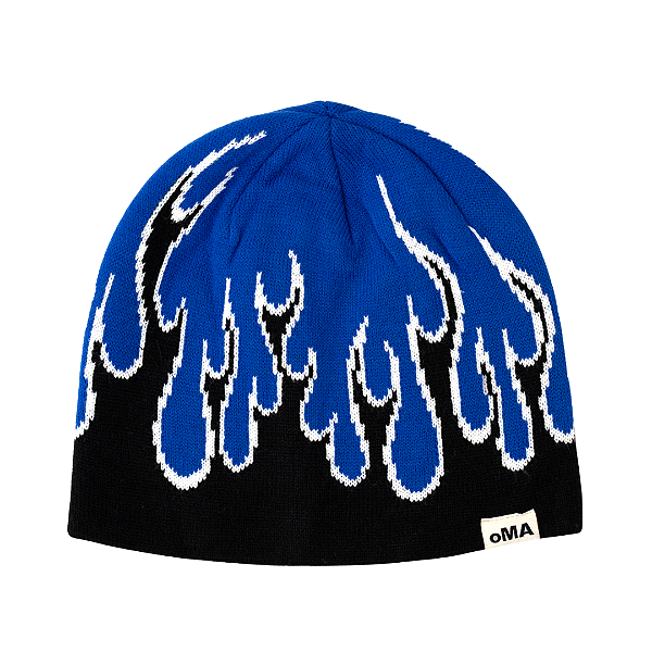 OMA DESIGN STUDIOS - Touca Flame Skull "Preto/Azul" -NOVO-