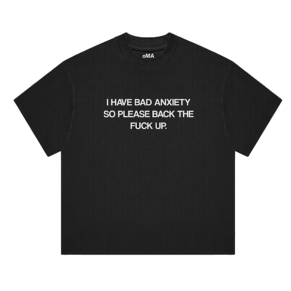 OMA DESIGN STUDIOS - Camiseta Anxiety "Preto" -NOVO-