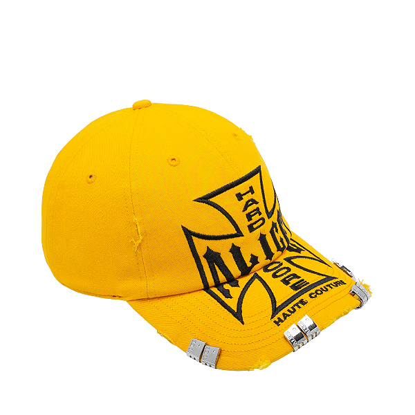 ALICE HOLLYWOOD - Boné Moto Couture "Amarelo" -NOVO-