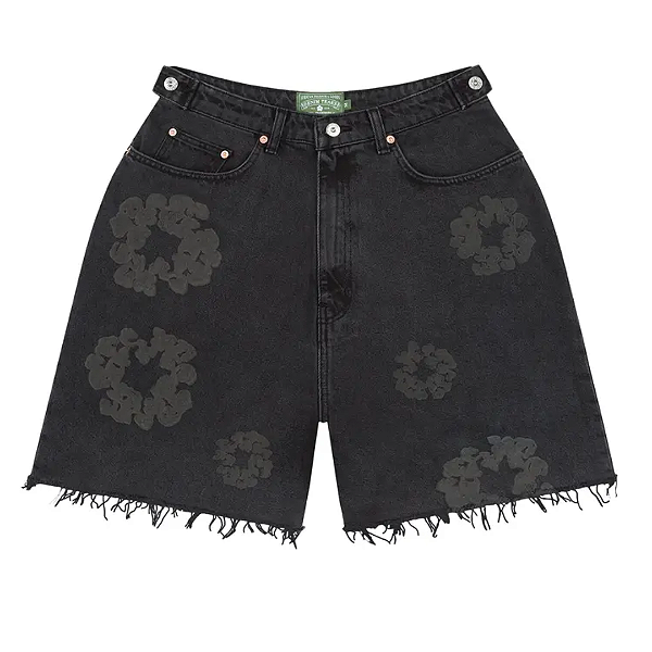 DENIM TEARS - Bermuda Mono Cotton Wreath Denim "Preto" -NOVO-