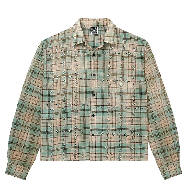 VALE LIVES FOREVER - Camisa Little Gems Flannel "Verde" -NOVO-