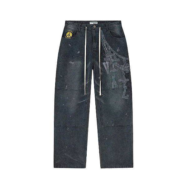 VALE LIVES FOREVER - Calça Chain Painters "Preto" -NOVO-