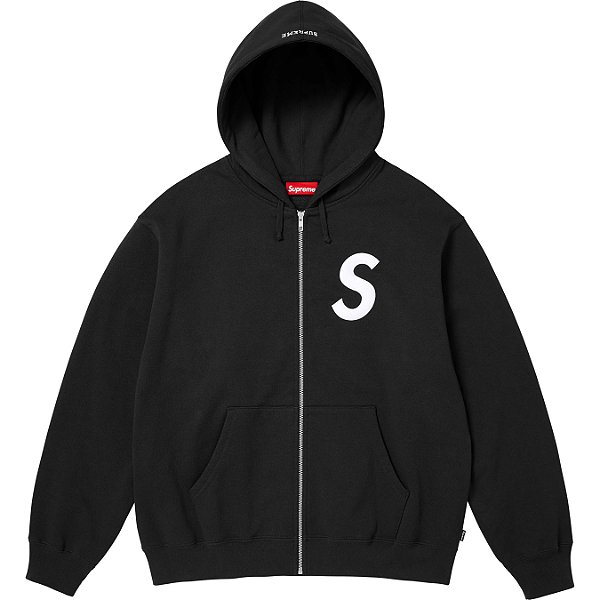SUPREME - Moletom S Logo Zip Up "Preto" -NOVO-