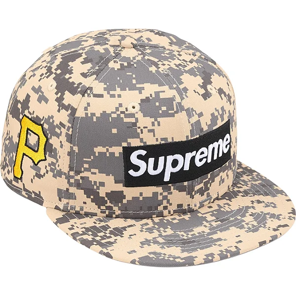 SUPREME x NEW ERA x MLB - Boné Teams Box Logo (Pitsburgh Pirates) "Digi Camo" -NOVO-