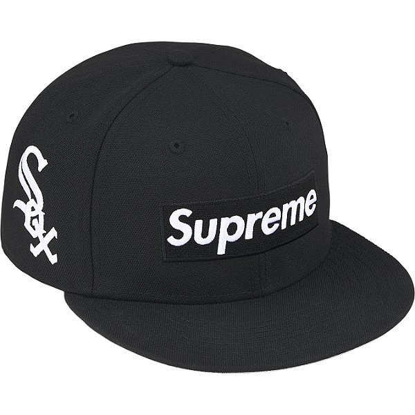 SUPREME x NEW ERA x MLB - Boné Teams Box Logo (Chicago White Sox) "Preto" -NOVO-