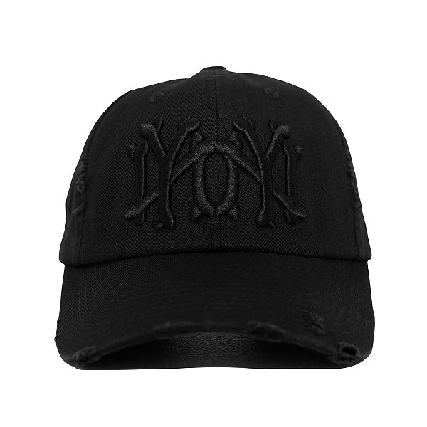 OMA DESIGN STUDIOS - Boné NY NY Bones Distressed "Preto" -NOVO-