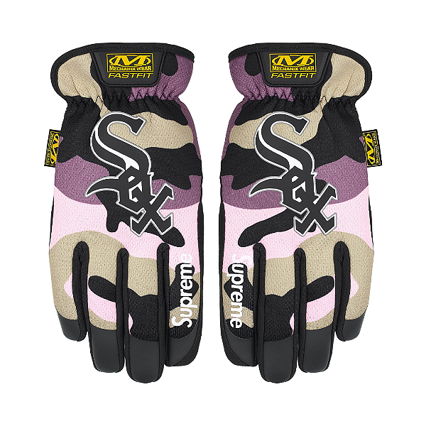 SUPREME x MECHANIX - Luva Fastfit MLB Teams "Rosa Camo" -NOVO-