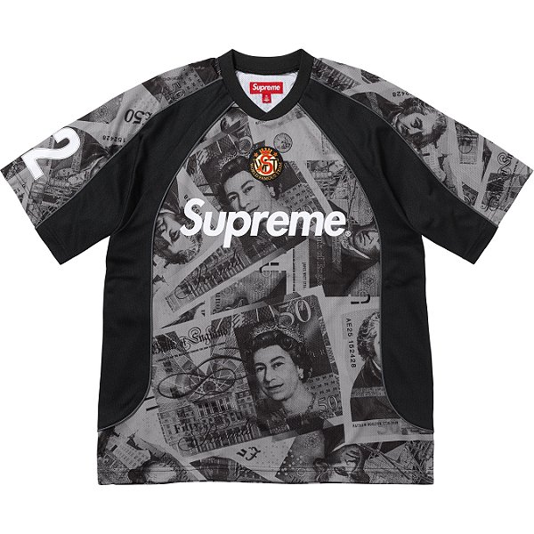 SUPREME - Camiseta Pounds Soccer Jersey "Preto" -NOVO-