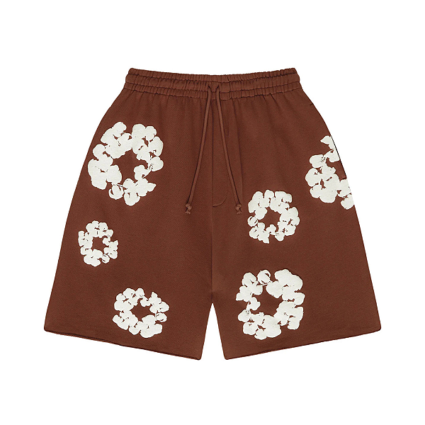 ***DENIM TEARS - Bermuda Cotton Wreath "Marrom" -NOVO-