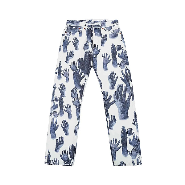 DENIM TEARS x LEVI'S - Calça Jeans Hands "Branco" -NOVO-