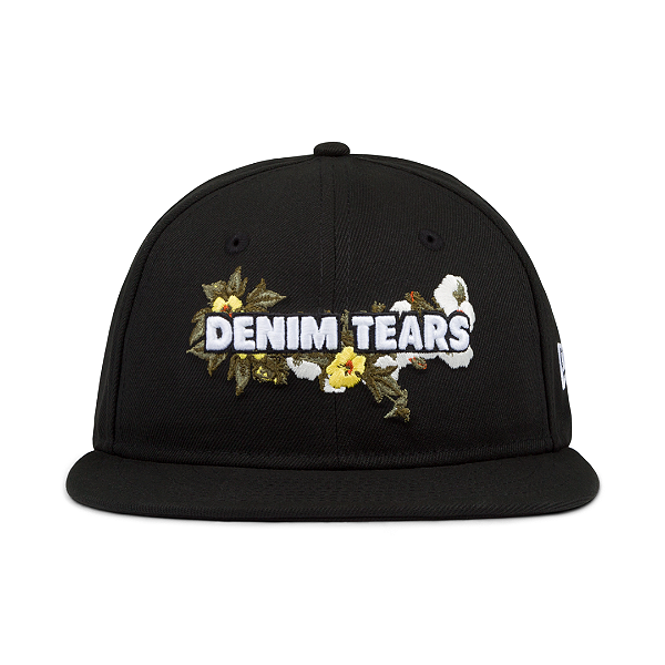 DENIM TEARS x NEW ERA - Boné Floral Logo "Preto" -NOVO-