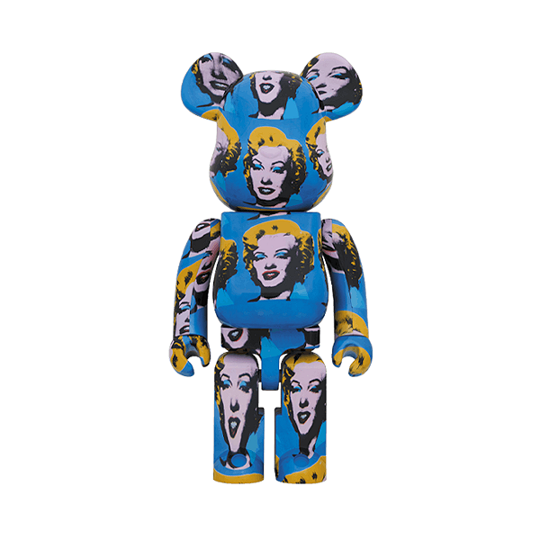 MEDICOM TOY x ANDY WARHOL x MARILYN MONROE - Boneco Beabrick 1000% "Azul" -NOVO-