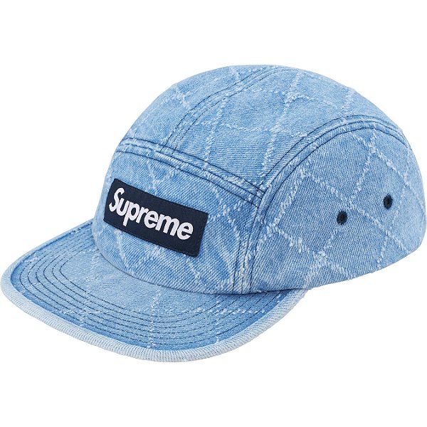 SUPREME - Boné Punched Denim Camp "Washed Indigo" -NOVO-