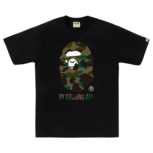BAPE - Camiseta 1st Camo by Bathing Ape "Preto/Verde" -NOVO-