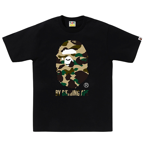 BAPE - Camiseta 1st Camo by Bathing Ape "Preto/Amarelo" -NOVO-