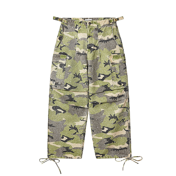 VALE LIVES FOREVER - Calça Cargo Crystal "Camo Verde" -NOVO-