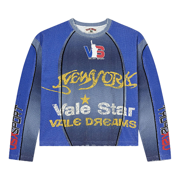 VALE LIVES FOREVER - Camiseta Manga Longa Thermal Star "Azul" -NOVO-