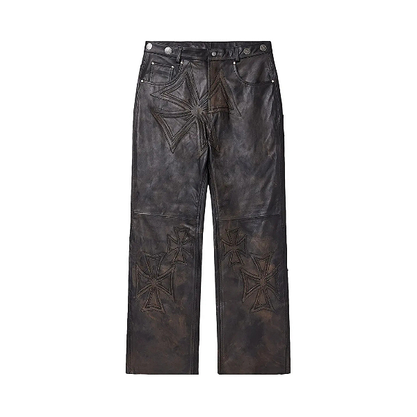 VALE LIVES FOREVER - Calça Leather Croxxx "Preto" -NOVO-