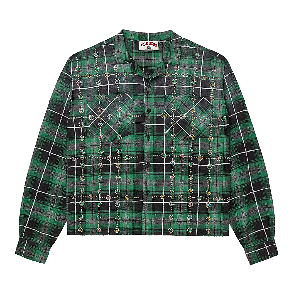 VALE LIVES FOREVER - Camisa Flannel Gringh Gems "Verde" -NOVO-