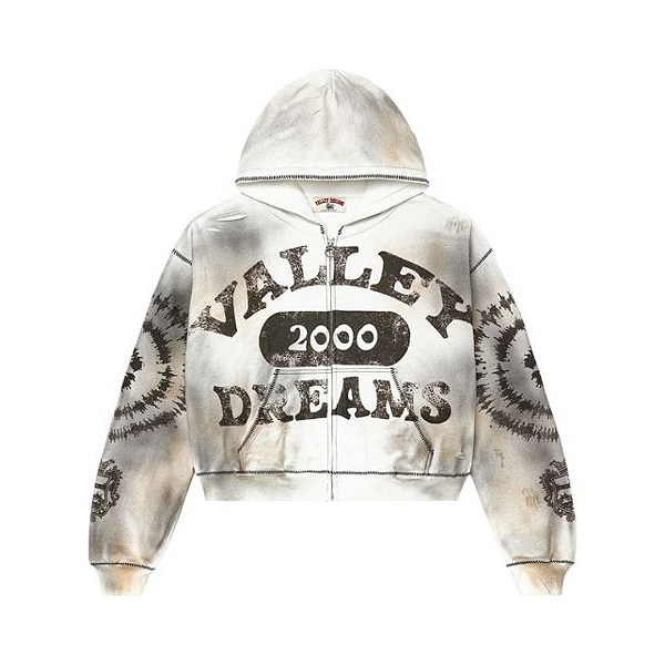 VALE LIVES FOREVER - Moletom Spiral Zip Up "Cinza" -NOVO-