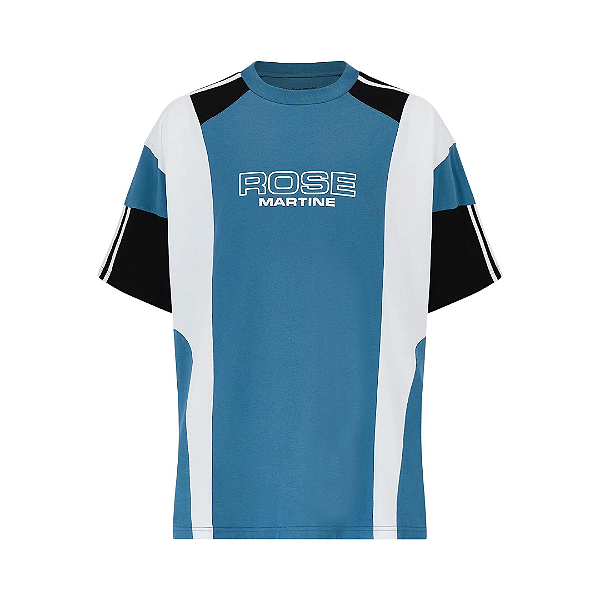 MARTINE ROSE - Camiseta Oversized Panelled "Azul" -NOVO-