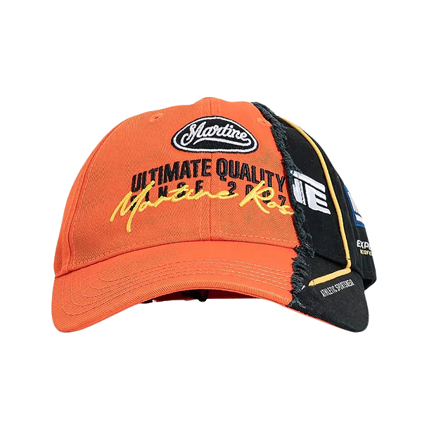 MARTINE ROSE - Boné College "Laranja/Preto" -NOVO-