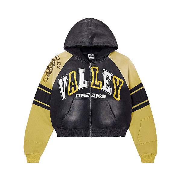 VALE LIVES FOREVER - Moletom Lethal Zip Up "Preto/Amarelo" -NOVO-